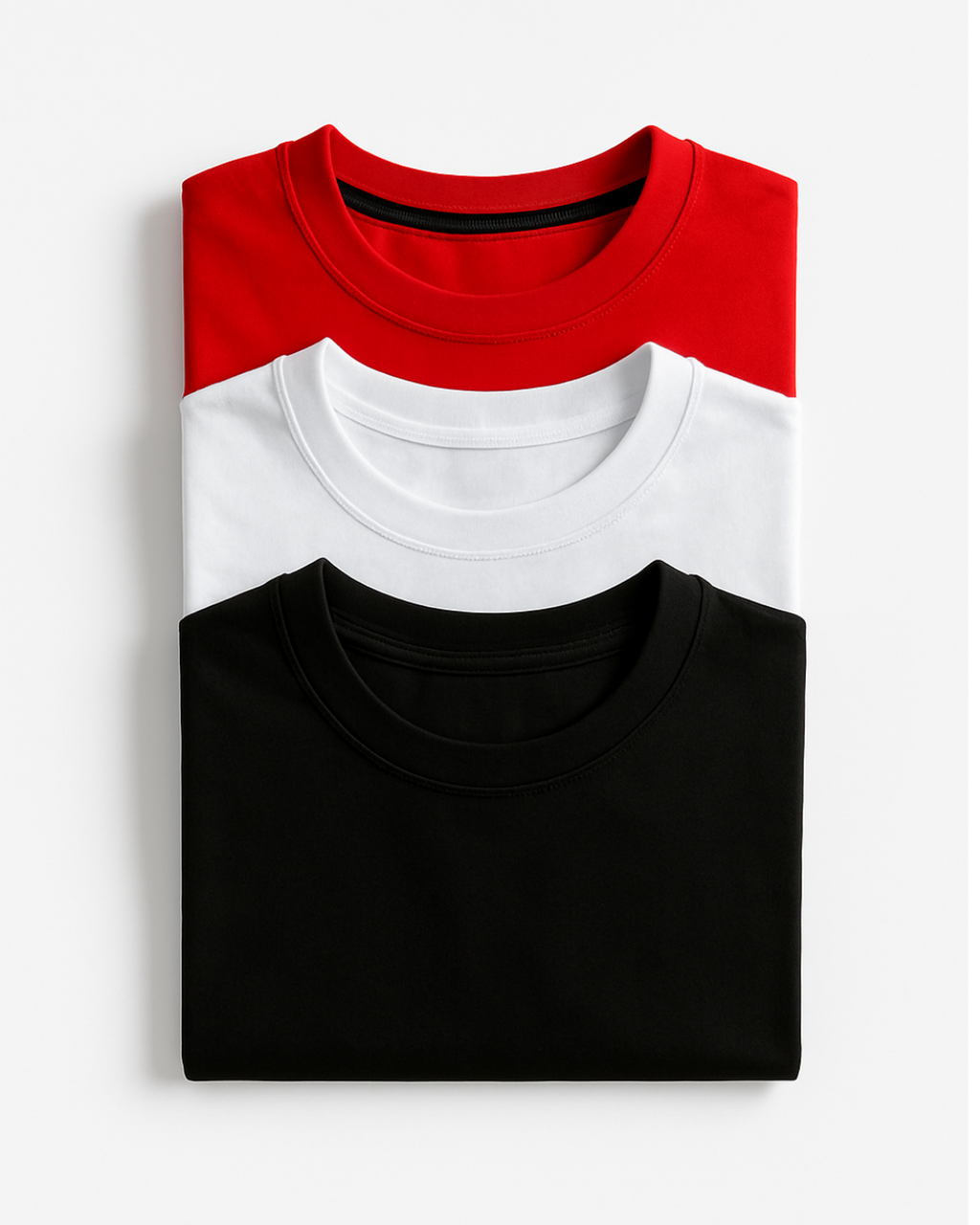 Pack de T-shirts x3 (roja-negra-blanca)