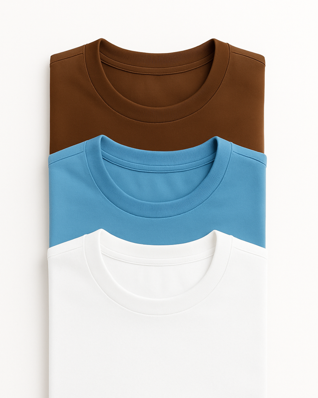 Pack de T-shirts x3 (café-azul-blanco)