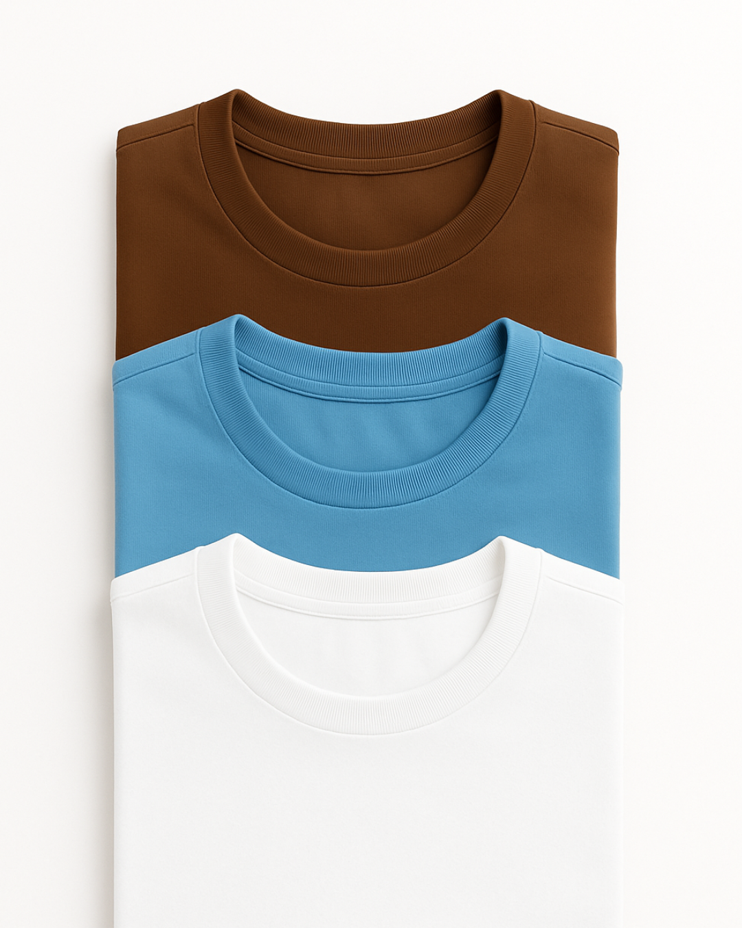 Pack de T-shirts x3 (café-azul-blanco)