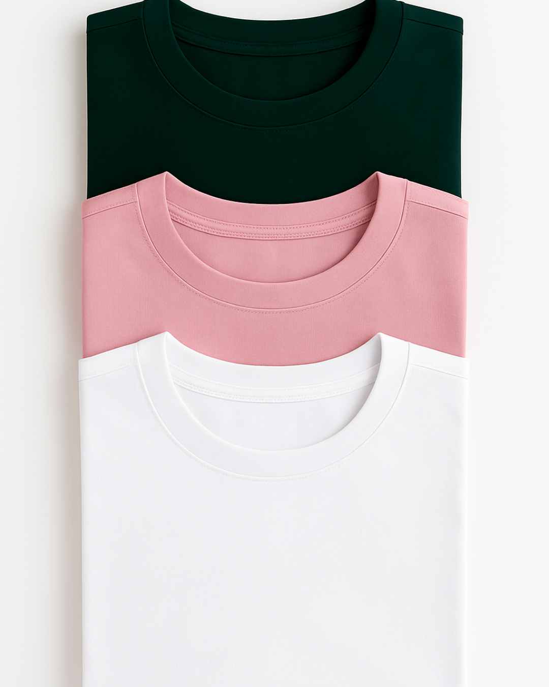 Pack de T-shirts x3 (rosa-verde-blanco)