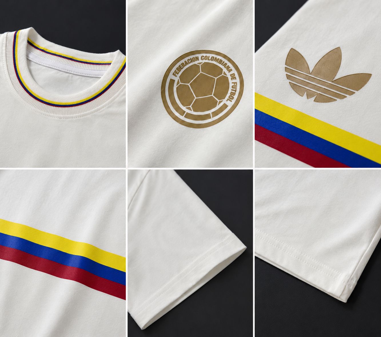 Camiseta Colombia Cuello Tricolor